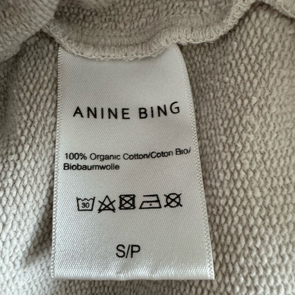 Anine Bing Aiden Monogram Distressed Organic Cotton Hoodie - Picture 6 of 17